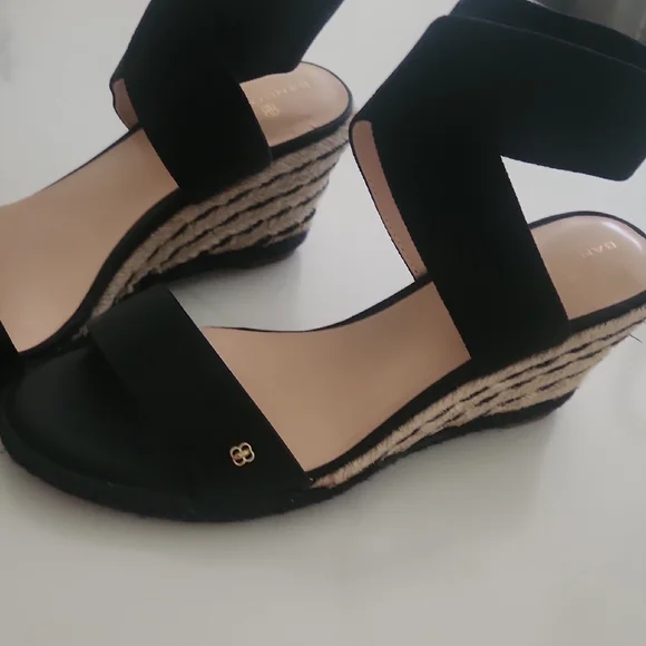 Black Wedge Sandals - Picture 3 of 5